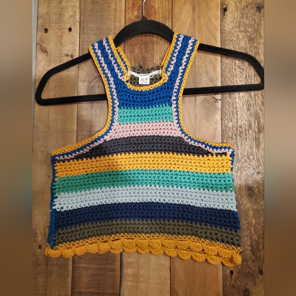 Kimchi Blue Urban Outfitters Multicolor Crochet Striped Tank - Picture 4 of 4